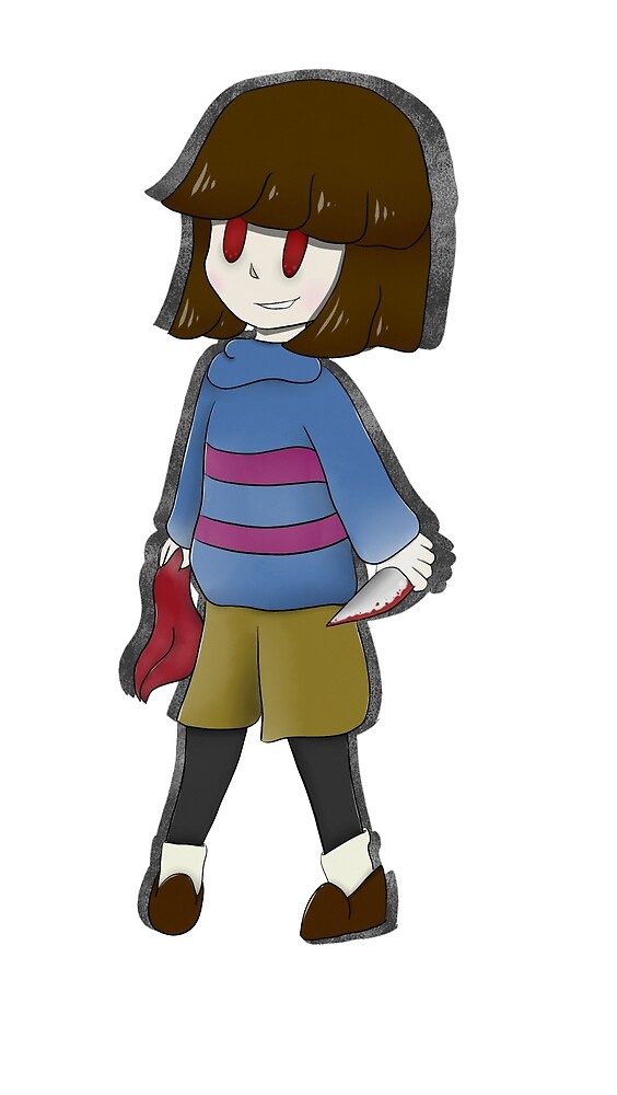 Undertale Genocide Frisk By Dacatperson Redbubble