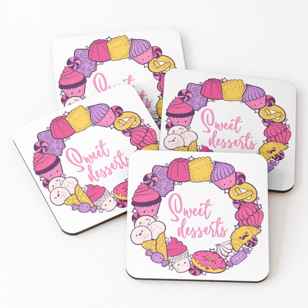 Item preview, Happy Kawaii Doodle Sweet Desserts Circle designed and sold by boozkova-vorona.