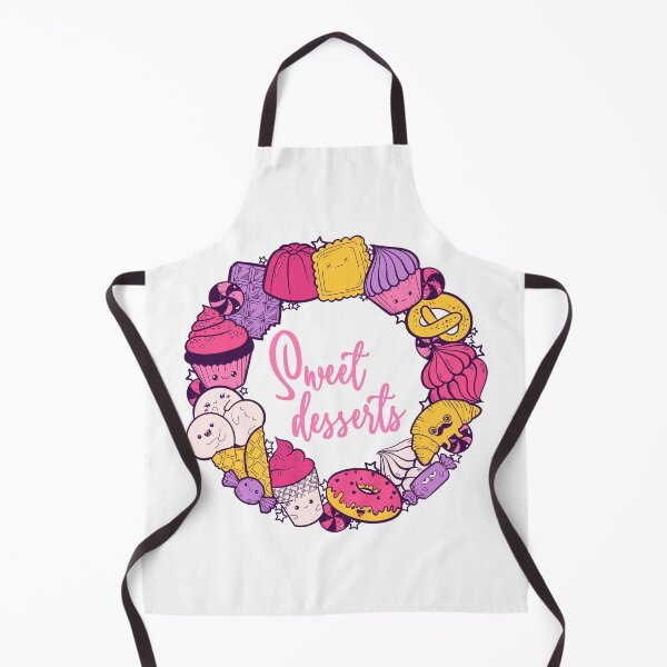 Item preview, Happy Kawaii Doodle Sweet Desserts Circle designed and sold by boozkova-vorona.