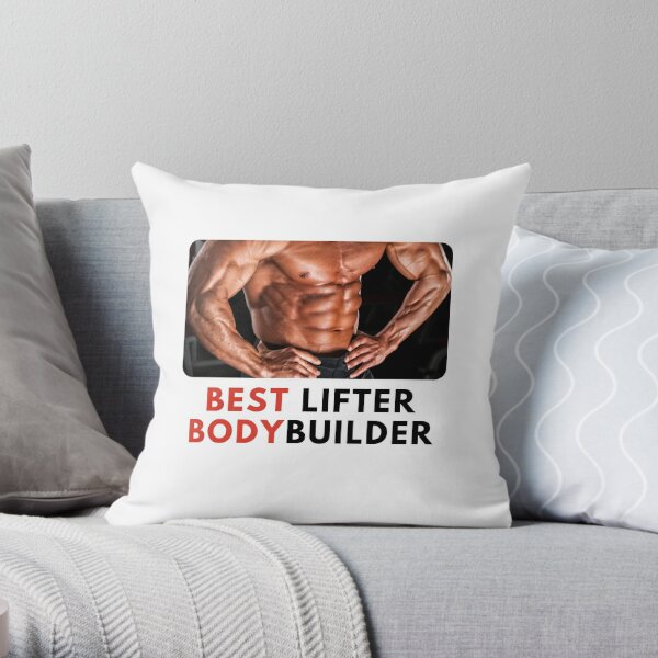 Funny Bodybuilding Gifts Bodybuilder Bunny Easter Bunnybuilder Fitness Gym  Throw Pillow, 18x18, Multicolor