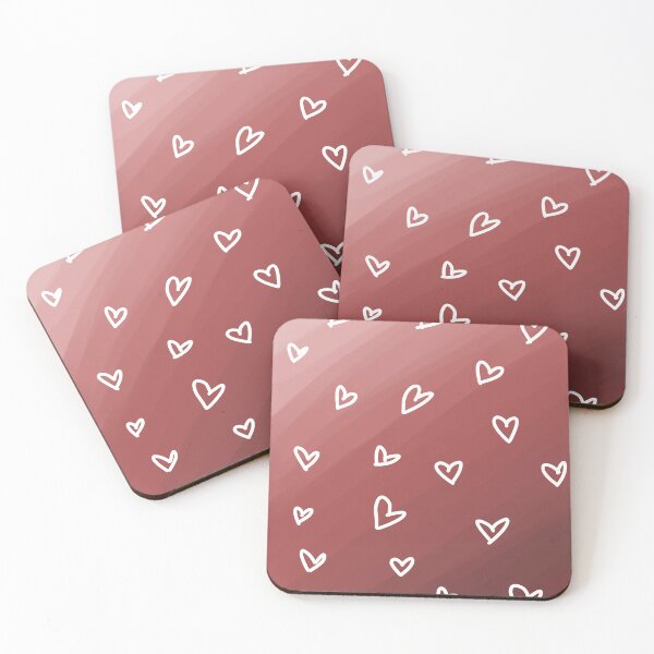 Item preview, Aesthetic Reddish Brown Palette with Hearts Pattern Design designed and sold by Trisha Banlasan.