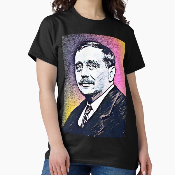 Item preview, Oeuvre de HG Wells | Portrait de HG Wells | Art mural HG Wells designed and sold by Suyogsonar25.