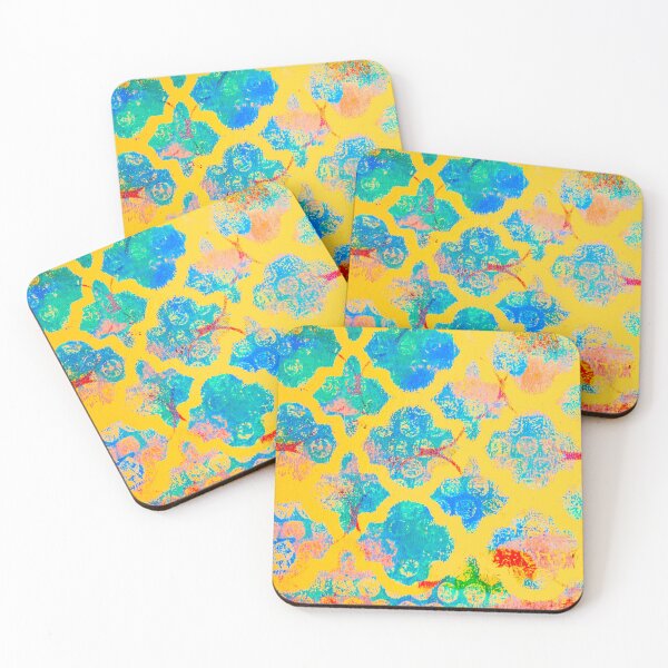 Item preview, YELLOW AND BLUE MOROCCAN PATTERN designed and sold by tootsmagsino.