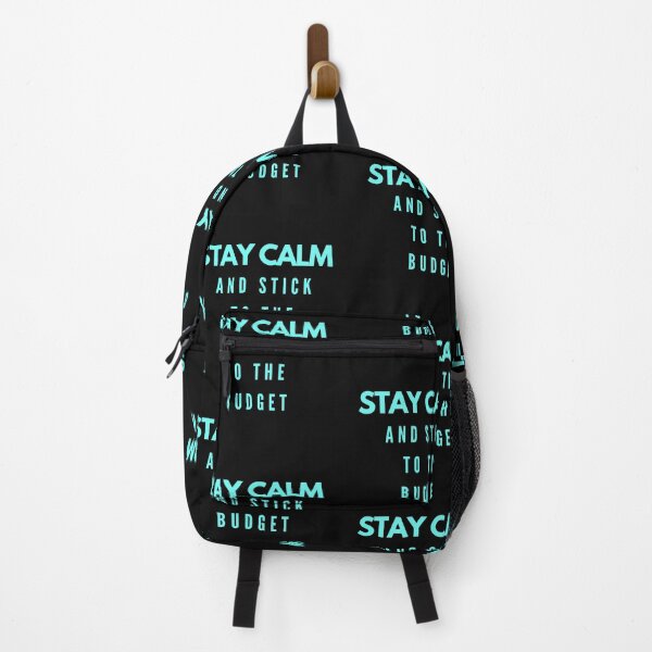Item preview, Stay calm and stick to the budget (blue, black) designed and sold by zav2001.
