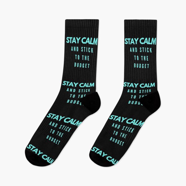 Item preview, Stay calm and stick to the budget (blue, black) designed and sold by zav2001.