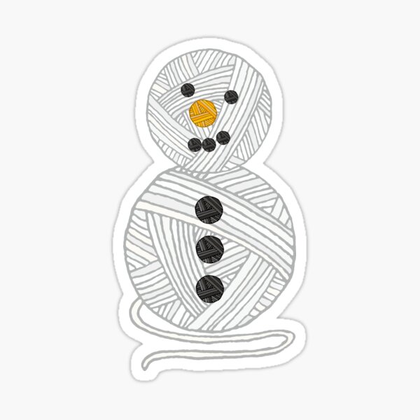 Yarny Snowman Sticker