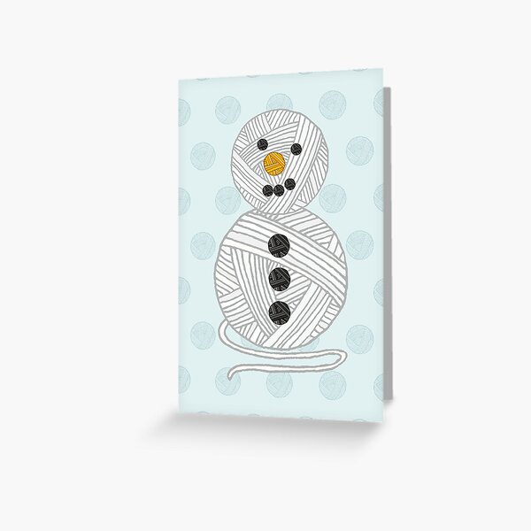 Yarny Snowman Greeting Card