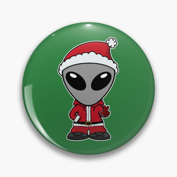 Artikelvorschau, Santa Grey Space Alien entworfen und verkauft von SpaceAlienTees.