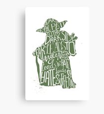 Fear is the Path to Darkside typography design Canvas Print