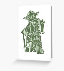 Fear is the Path to Darkside typography design Greeting Card