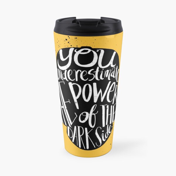 you under estimate the power typography Travel Mug