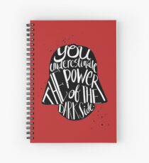 you under estimate the power typography Spiral Notebook