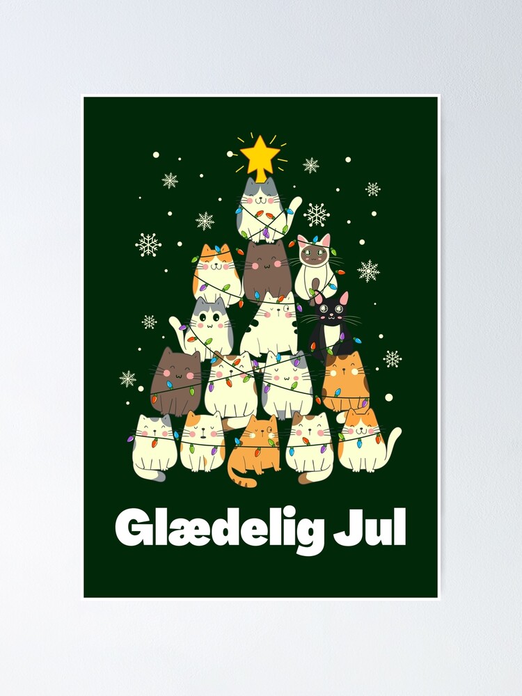 "Glædelig jul, julekort, happy Christmas in Danish, merry Christmas in