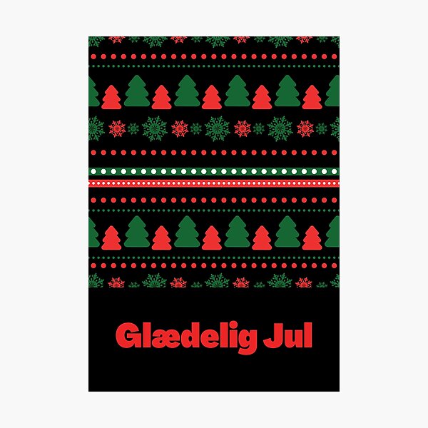 "Glædelig jul, julekort, happy Christmas in Danish, merry Christmas in