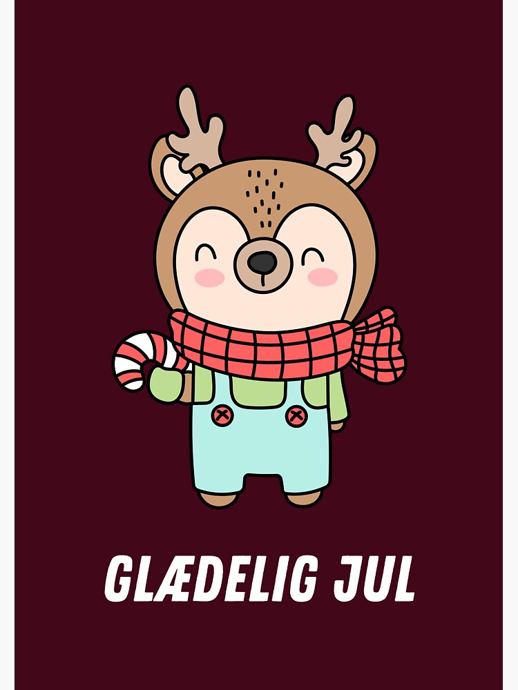 Glædelig Jul Julekort Happy Christmas In Danish Merry Christmas In Danish Danish Christmas 