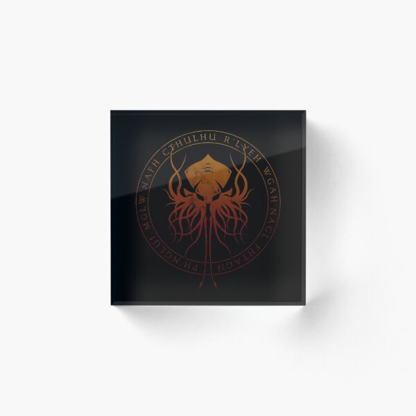 Cthulhu Sigil (hellfire) Acrylic Block