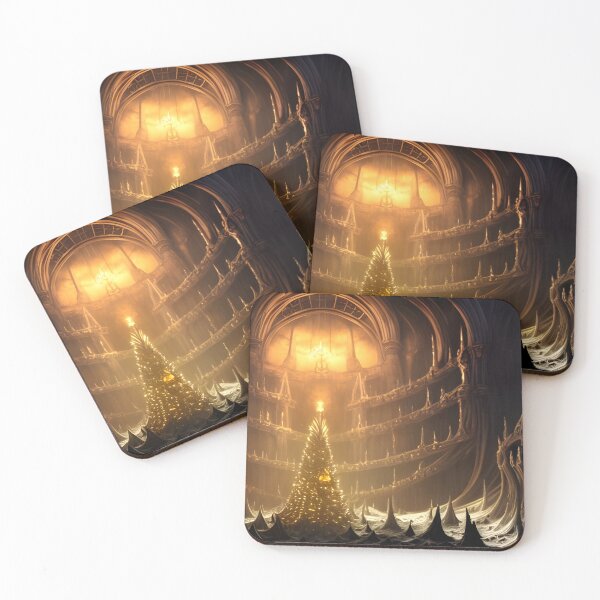 Item preview, Majestic Winter Solstice - Enchanted Festive Hall designed and sold by artwaves.