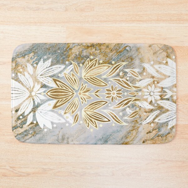 Item preview, Marble Gold Floral Sequin Art Deco designed and sold by TigaTiga.