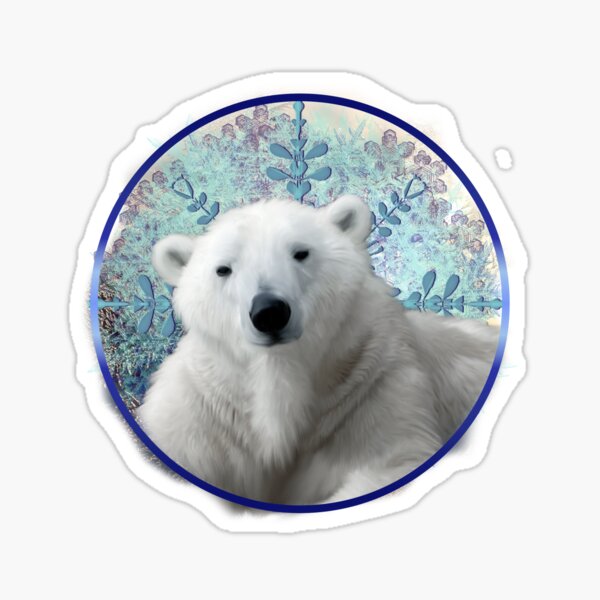 Frosty Polar Bear Mandala Sticker