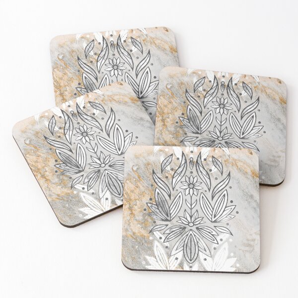 Item preview, Marble Grey Floral Art Deco designed and sold by TigaTiga.