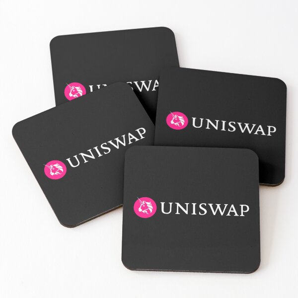 Item preview, Uniswap UNI Crypto Altcoin - Clean Horizontal Pink Logo with White Text Logo designed and sold by CryptoMoods.