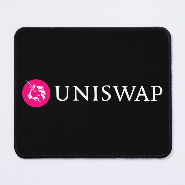 Item preview, Uniswap UNI Crypto Altcoin - Clean Horizontal Pink Logo with White Text Logo designed and sold by CryptoMoods.