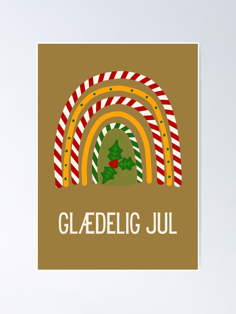 "Glædelig jul, julekort, happy Christmas in Danish, merry Christmas in