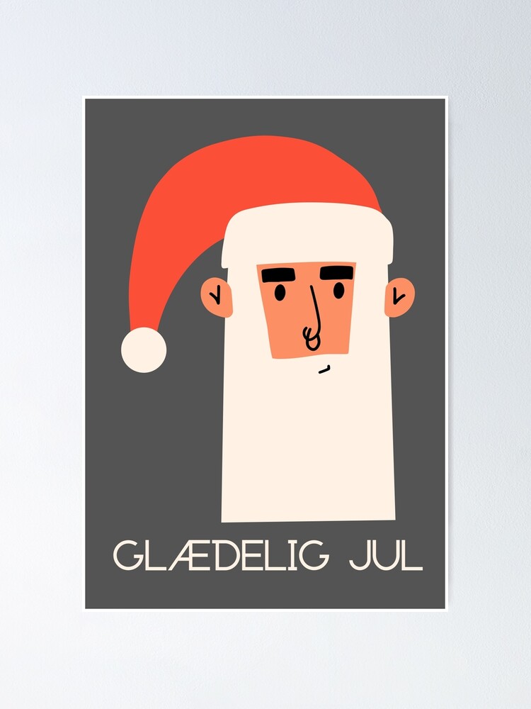 "Glædelig jul, julekort, happy Christmas in Danish, merry Christmas in