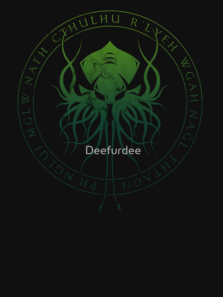 Thumbnail 7 of 7, Essential T-Shirt, Cthulhu Sigil (poison) designed and sold by Deefurdee.