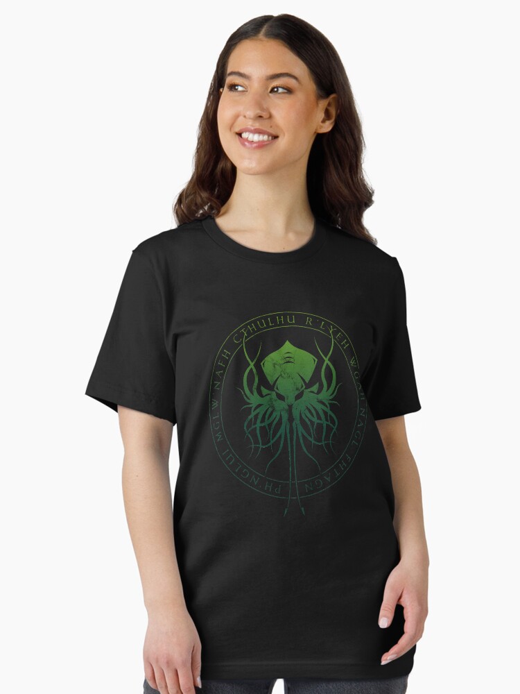 Thumbnail 1 of 7, Essential T-Shirt, Cthulhu Sigil (poison) designed and sold by Deefurdee.