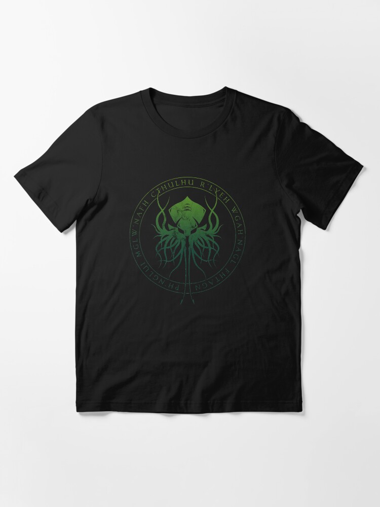 Thumbnail 3 of 7, Essential T-Shirt, Cthulhu Sigil (poison) designed and sold by Deefurdee.