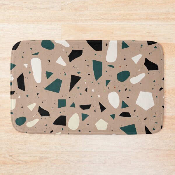 Item preview, Seamless Blue and Black Terrazzo Pattern designed and sold by zedonee.
