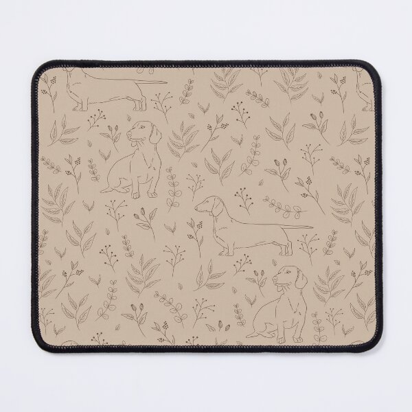 Item preview, Smooth Dachshund sketched floral pattern light designed and sold by Camilla Fjäder.