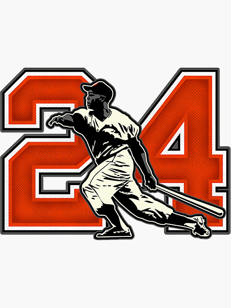 "24 Say Hey Kid (original) " Sticker for Sale by heatherhalfpe