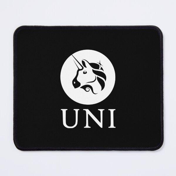 Item preview, Uniswap UNI Crypto Altcoin - Clean Vertical White Logo with White Text Logo designed and sold by CryptoMoods.