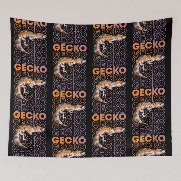 Artikelvorschau, Leopard Gecko Reptilienhalter Gecko im 80er-Jahre-Stil entworfen und verkauft von JRRTs.