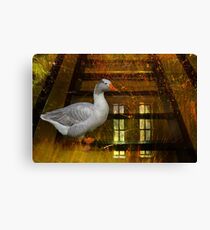 Goosy Goosy Gander Whither shall I wander Canvas Print