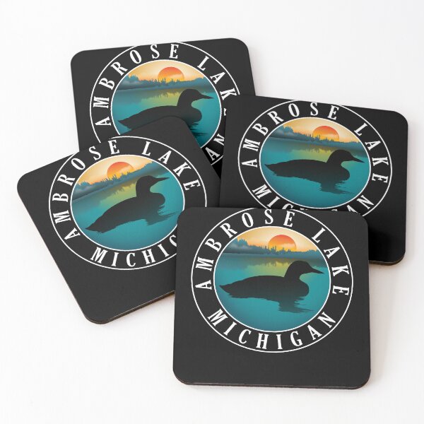 Item preview, Ambrose Lake Loon Michigan Sunset designed and sold by BirdsEyeWorks.