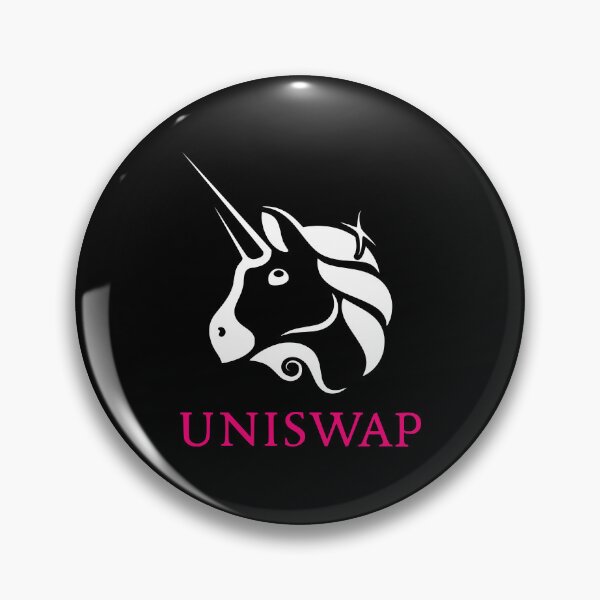 Item preview, Uniswap UNI Crypto Altcoin - Clean White Logo with Pink Text Logo designed and sold by CryptoMoods.