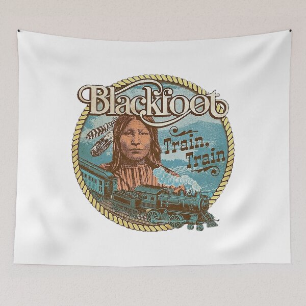 Item preview, Blackfoot Graphic Music Rock Gift Fan designed and sold by ClaireaHill.
