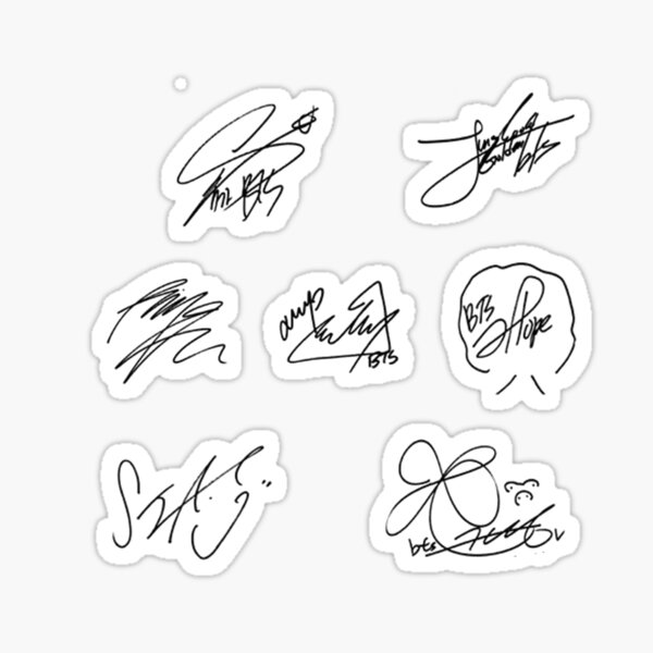 BTS SIGNATURES Sticker
