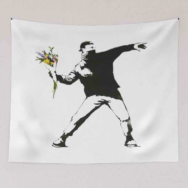 Item preview, Banksy Flower Chucker Thrower Rage art designed and sold by Excellionas.