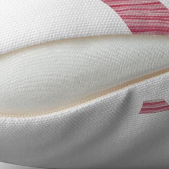 Alternate view of Letter V Red Watercolor Stripes Initial Monogram Throw Pillow