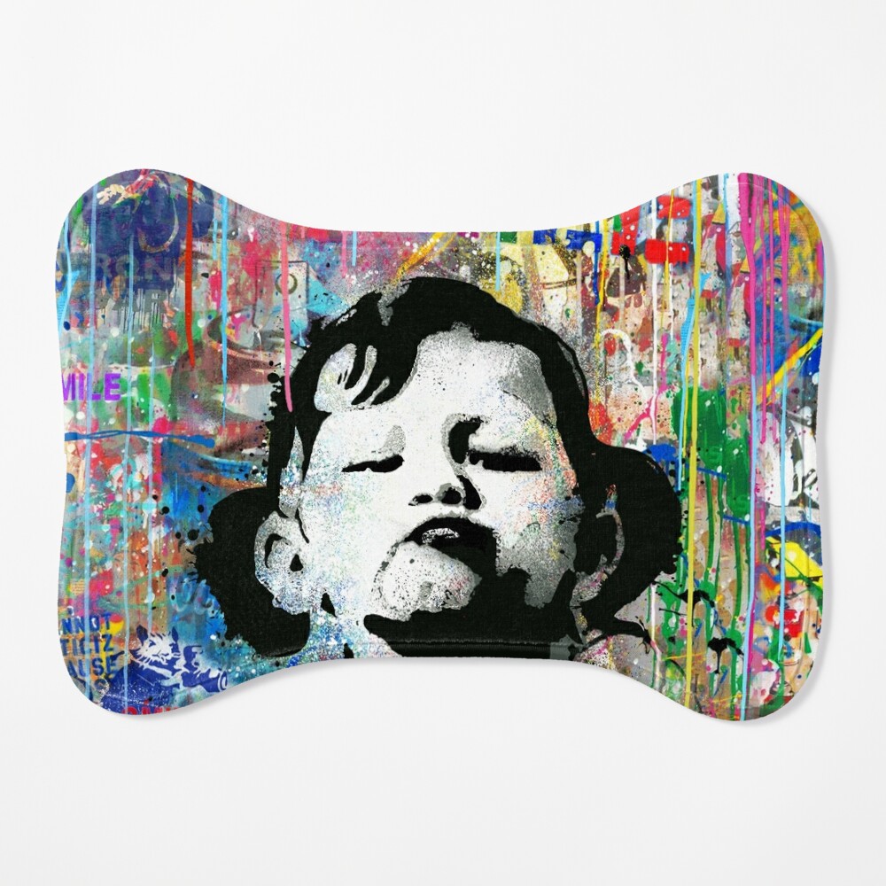 Banksy SMILE Street Art Graffiti Quote Girl Not Smiling Pop Art Mashup  Tapestry for Sale by WE-ARE-BANKSY