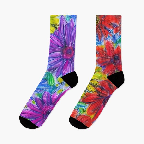 Item preview, Multi coloured flower crayoned picture designed and sold by David-Howells.