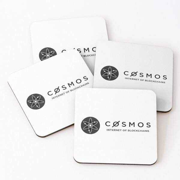 Item preview, Cosmos ATOM Crypto Altcoin - Clean Horizontal Black Logo Internet of Blockchains designed and sold by CryptoMoods.