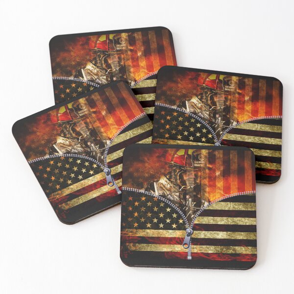Item preview, Fire fighter patriotic theme designed and sold by HarriPaloma.