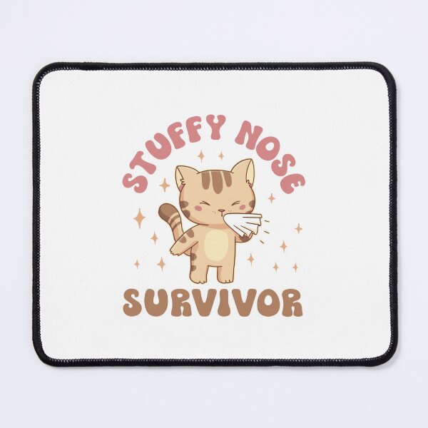 Item preview, Funny Stuffy Nose Survivor Cat Kitty Flu Cold Cat Lover designed and sold by Designer-Girl.