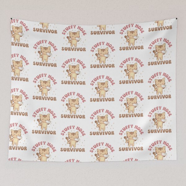 Item preview, Funny Stuffy Nose Survivor Cat Kitty Flu Cold Cat Lover designed and sold by Designer-Girl.