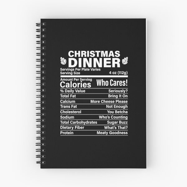 Item preview, Christmas Dinner Funny Fake Calories Nutritional Facts designed and sold by GravitiTees.